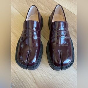 Women’s Burgundy Tabi Loafers-  37